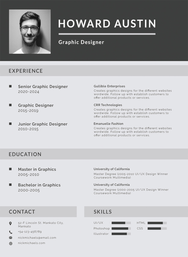 10+ Desain Template CV / Resume Siap Edit (DOC, CDR, PSD ...