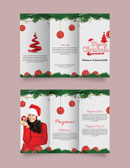 free christmas brochure template