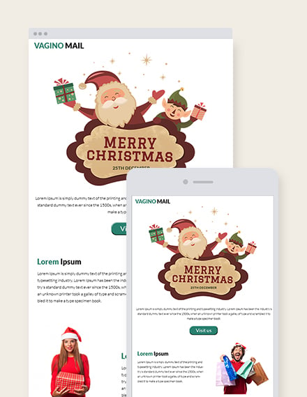 free christmas promotion newsletter template