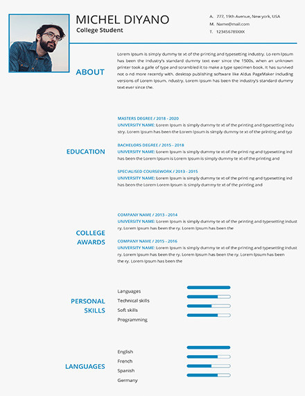 Free 27+ Student Resume Templates, PDF, DOC