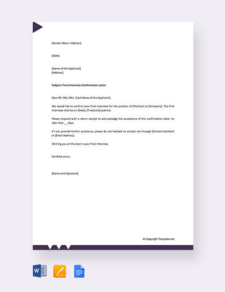 18 Confirmation Letter Templates PDF DOC