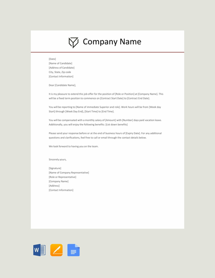 45+ Offer Letter Format Templates - PDF, DOC