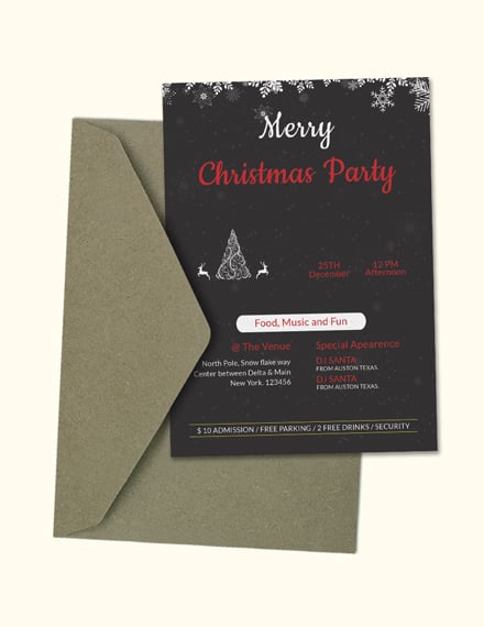 free creative christmas party invitation template