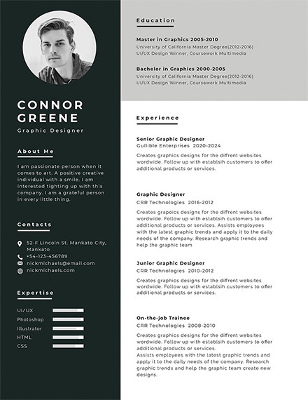 resume format for it experienced