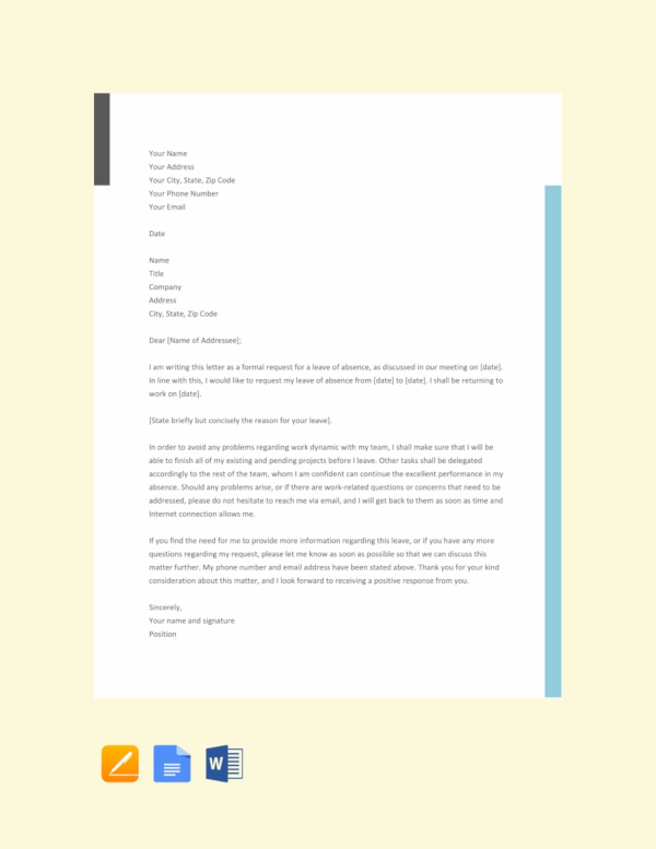 63+ Formal Letter Format Template