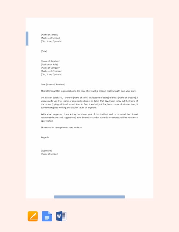 For letter template formal Letter Format