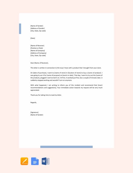 free formal letter example1