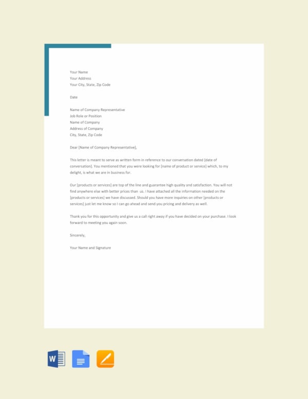 free formal letter of interest template