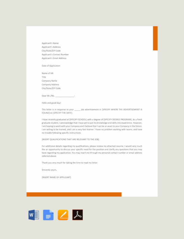 Free 41+ Job Application Letter Examples, PDF, DOC | Free & Premium ...