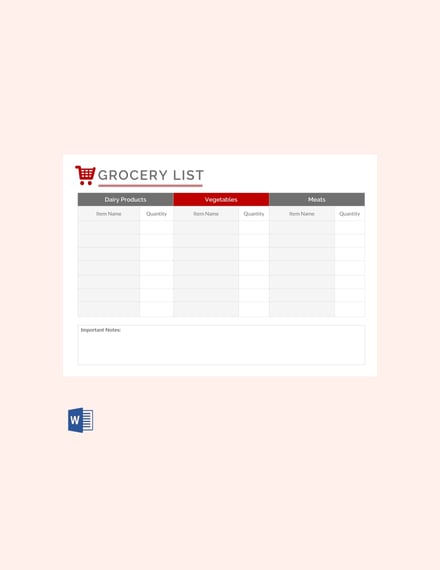 free-grocery-list-template
