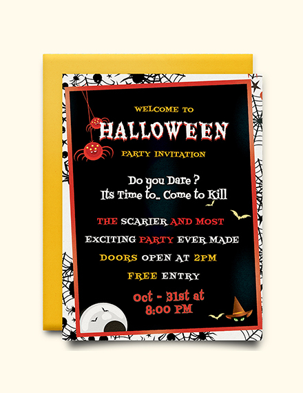 free halloween party invitation