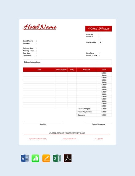 gratis hotel kvittering template1