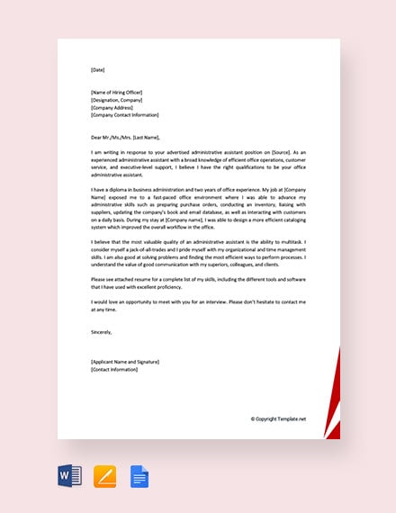 Administrative Assistant Cover Letter 2018 from images.template.net