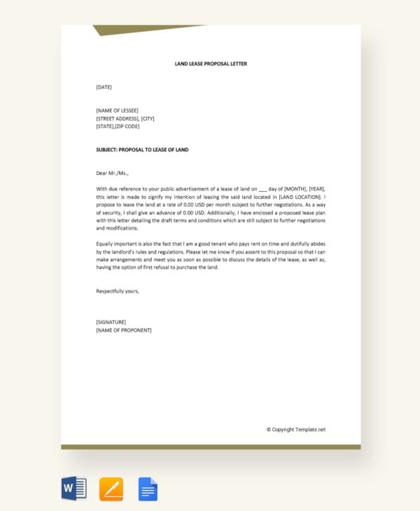 free-land-lease-proposal-letter