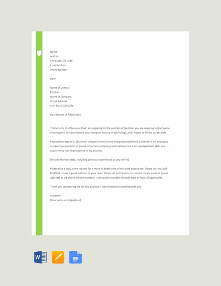 free letter template of intent for employment