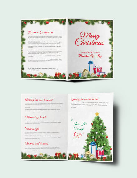 free merry christmas brochure template