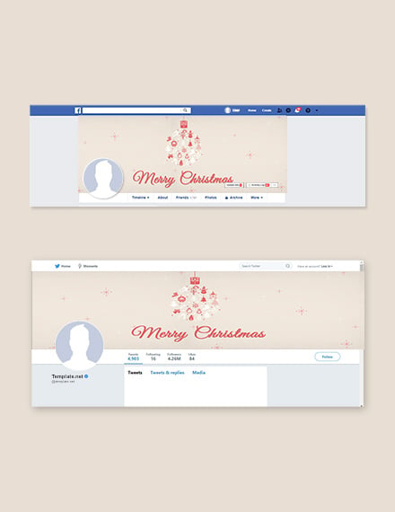 free merry christmas facebook and twitter cover page