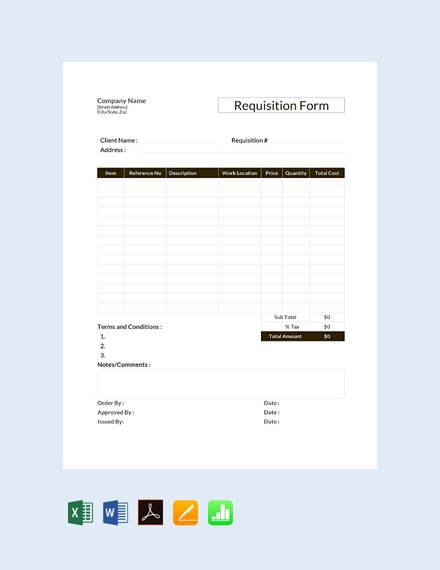 free-requisition-form-template