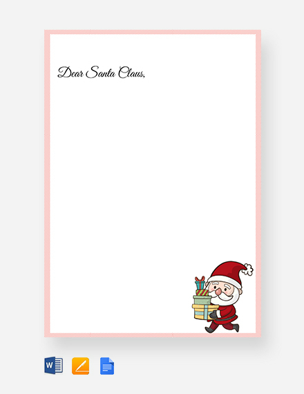 free santa claus christmas letter