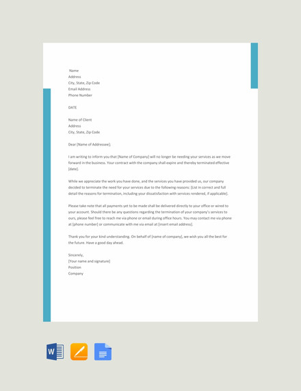 19+ Service Termination Letter Templates - PDF, DOC