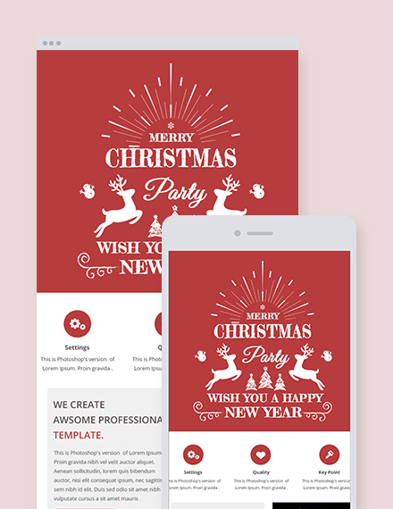 free simple christmas email newsletter template