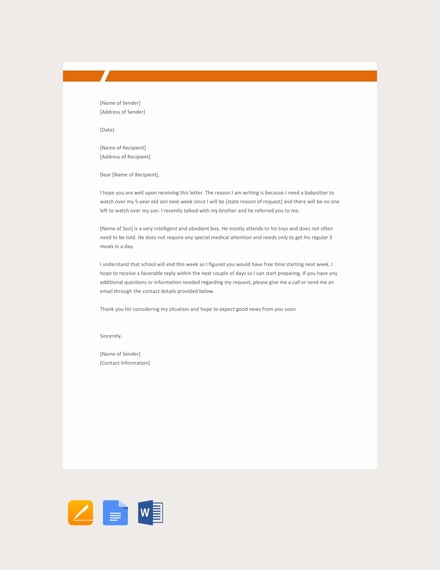 free-simple-request-letter-template