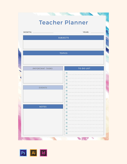 free teacher planner template 440x570