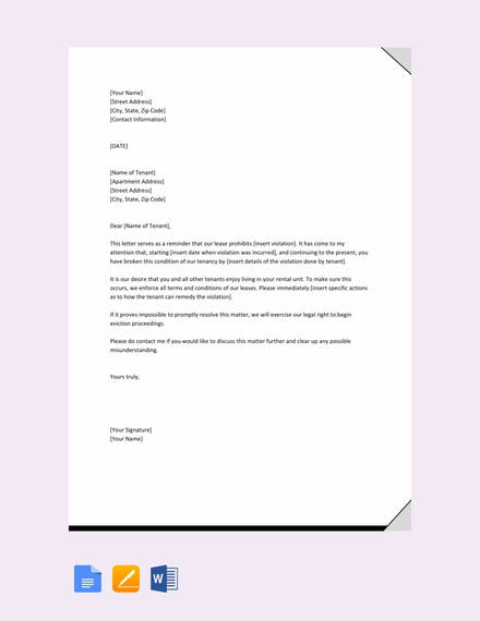 13+ Warning Letter Templates - Word, Google Docs,Apple Pages