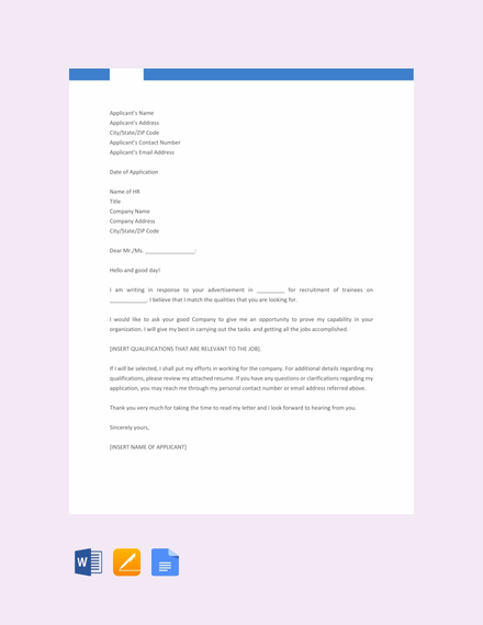 41+ Job Application Letter Examples - PDF, DOC