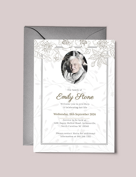 13 Funeral Invitation Card Templates