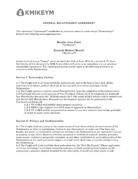 FREE 6 Relationship Agreement Templates In Google Docs MS Word 