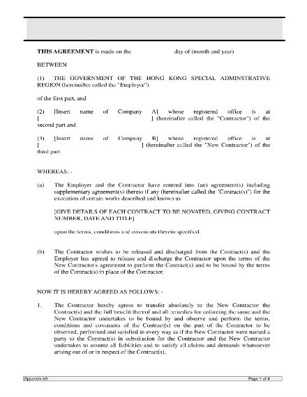 12+ Novation Agreement Templates