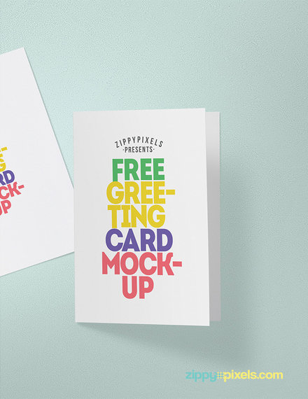 greeting card mockup sample