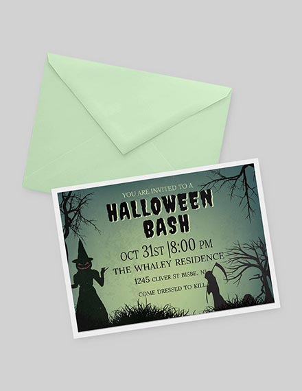 halloween bash invitation