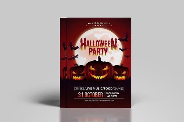 halloween party invitation template
