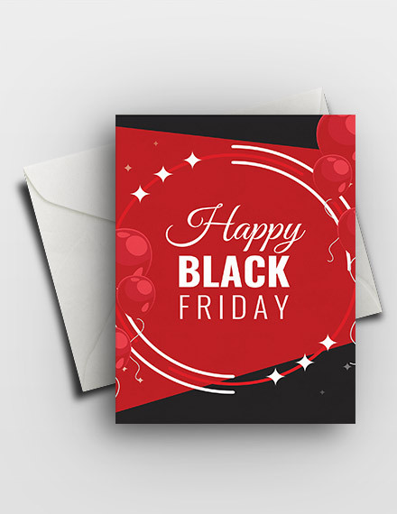 happy black friday greeting card template