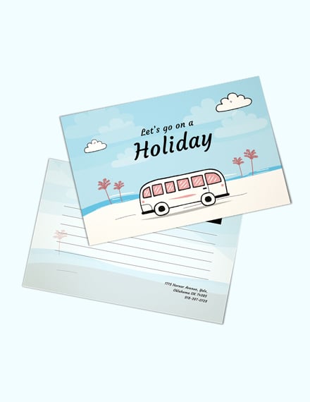 holiday postcard template in illustrator