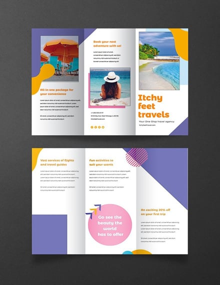 holiday travel brochure psd template