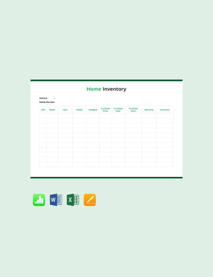 home-inventory-template