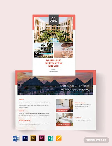 hotel-advertising-bi-fold-brochure-template