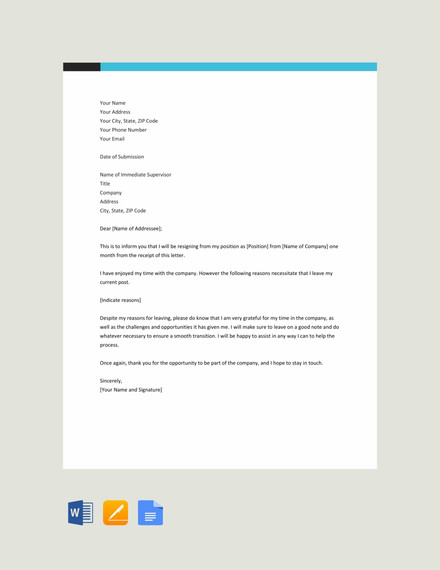 11 Personal Reasons Resignation Letter Templates Pdf Doc Free Premium Templates