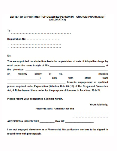 joining appointment letter template