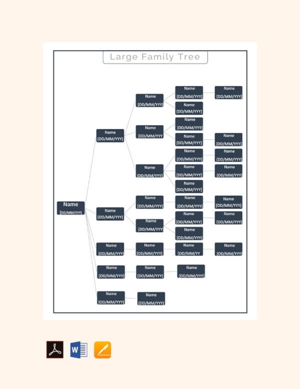 36+ Family Tree Templates - Word, PDF, PSD, Apple Pages