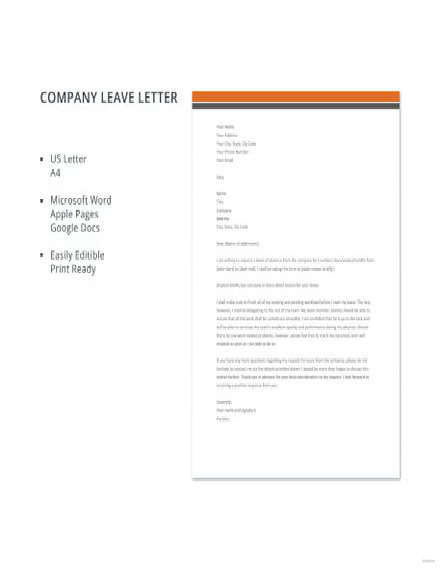 leave letter