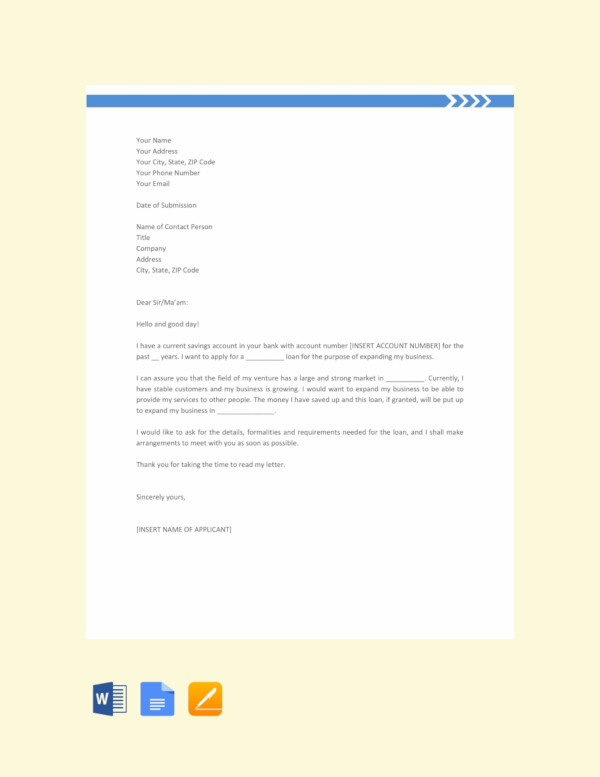 Free 93 Best Application Letter Templates & Samples - PDF, DOC | Free ...