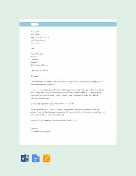 55+ Cover Letter Templates - PDF, Ms Word, Apple Pages, Google Docs