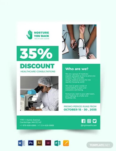 medical health flyer template