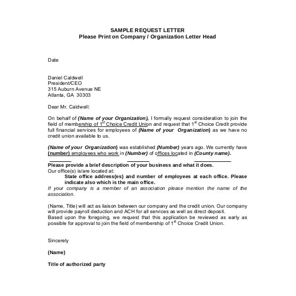 application letter to organization