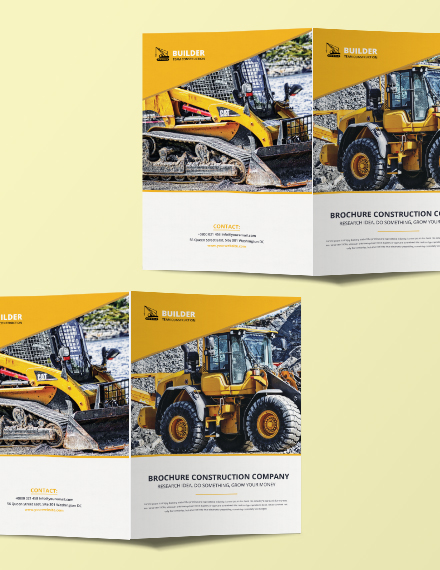 modern construction equipment brochure format