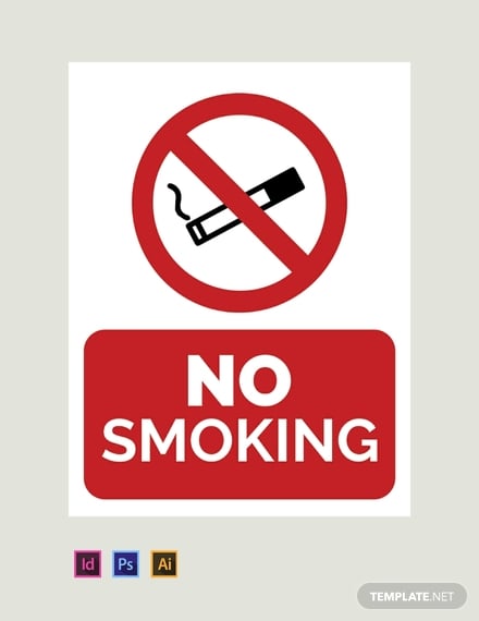 no smoking illustrator template